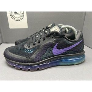 Nike Air Max 2014 Black Blue Purple 621078-005 Womens Size 10 Preowned